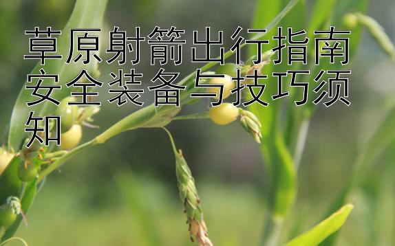 草原射箭出行指南 安全装备与技巧须知